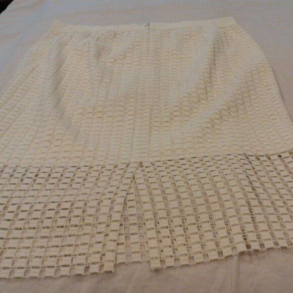 AnnTaylor Lace Skirt.  Ivory. Size 14 - Picture 4 of 4